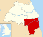 Sunderland UK locator map